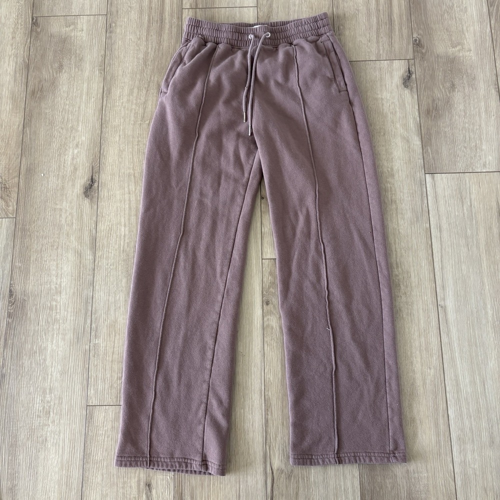 Abercrombie & Fitch‎ Pant Women Small Brown Wide Leg Sweatpants Athleisure Comfy